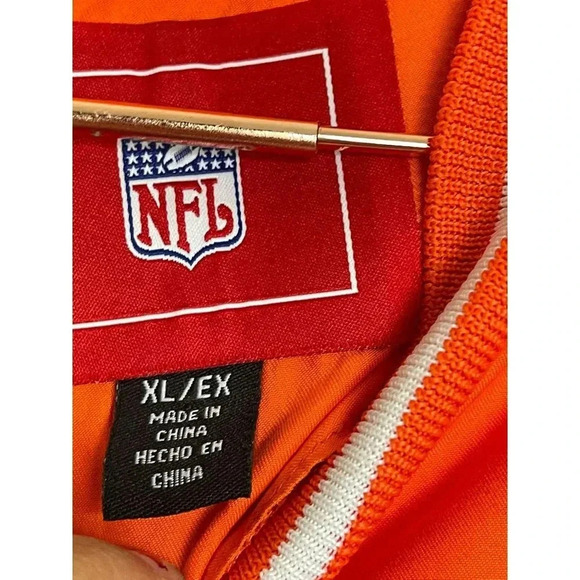 NFL Mens Pullover Long Sleeve V Neck Super Bowl Athletic Light Jacket Orange XL - Picture 9 of 9
